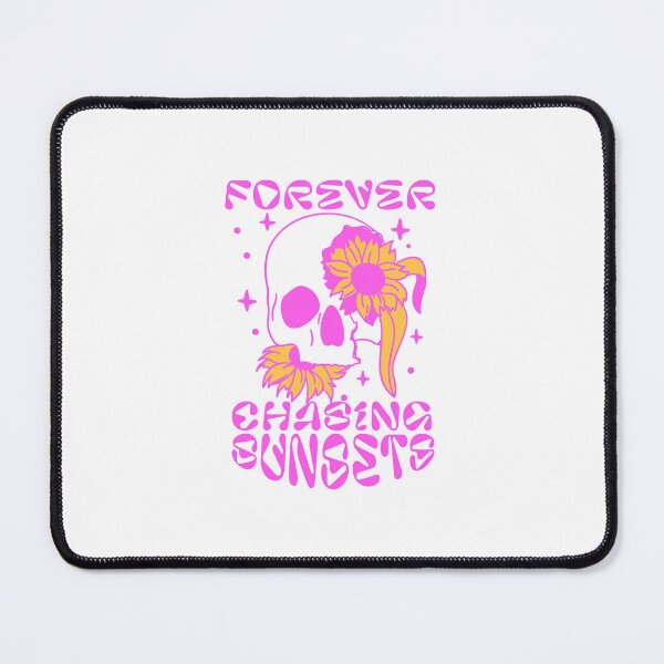 Item preview, Aesthetic Skull Mood Saying Forever Chasing Sunsets designed and sold by Donnie56441.