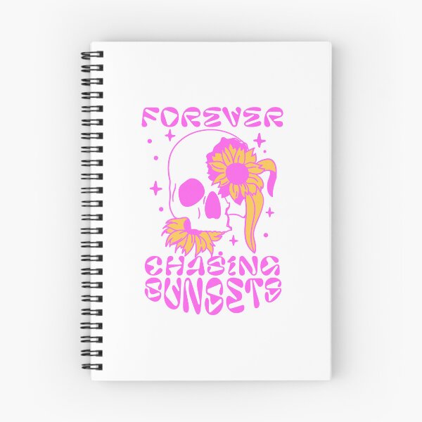 Item preview, Aesthetic Skull Mood Saying Forever Chasing Sunsets designed and sold by Donnie56441.