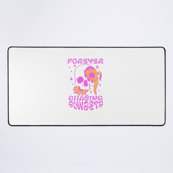 Item preview, Aesthetic Skull Mood Saying Forever Chasing Sunsets designed and sold by Donnie56441.