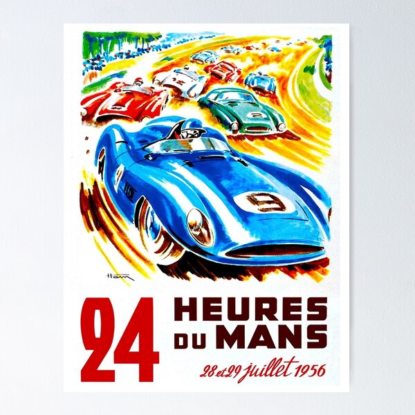 Item preview, DU MANS: Vintage 24 Hr Auto Racing Print designed and sold by posterbobs.