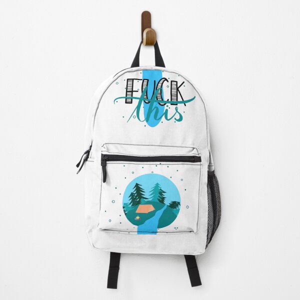 Item preview, F*ck this Camping Waterfall Trees Tent Fire designed and sold by marie-inks.