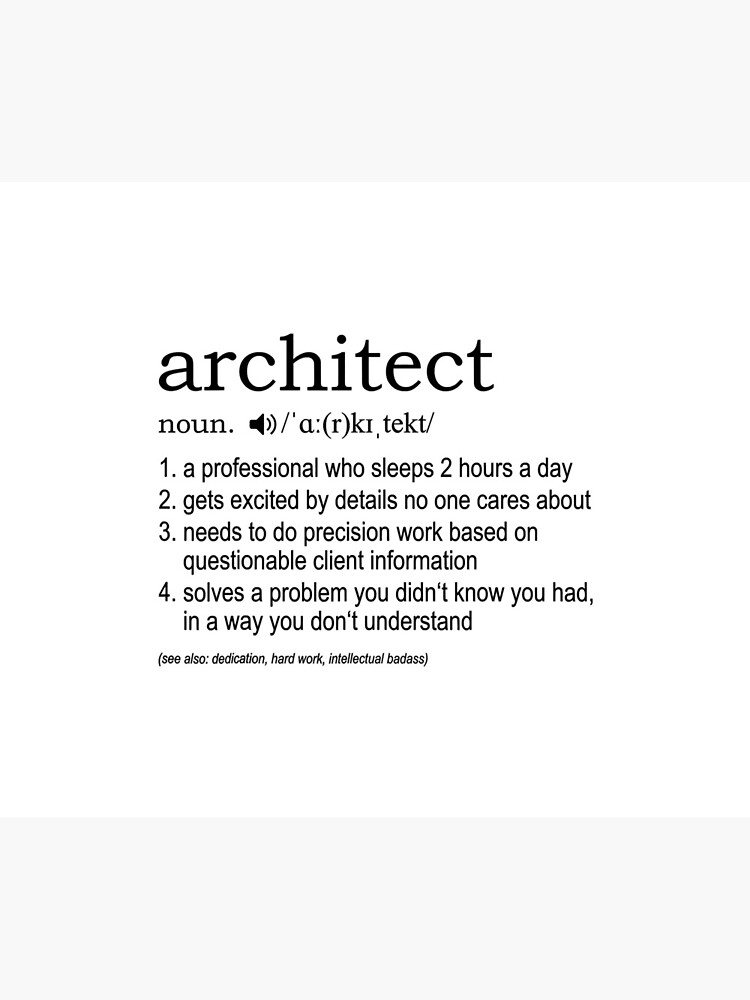 Architect Definition - Funny Architects Mouse Pad