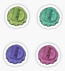 Sunset Sarsaparilla Caps Sticker