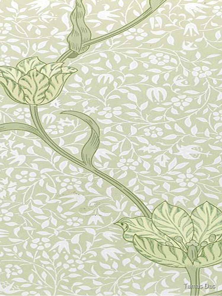 William Morris Garden Tulip pattern , Victorian Green Floral Victorian,  vintage, art nouveau, William Morris art, wallpaper, Morris, Morris  William,