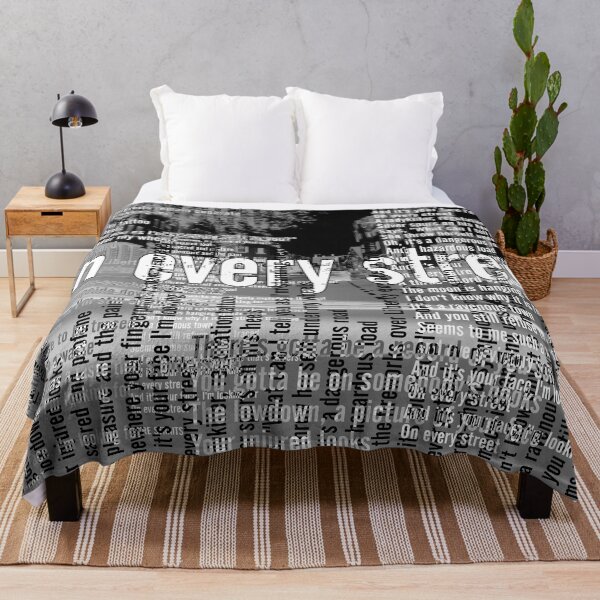 Item preview, On every street text, dire straits, font collage designed and sold by Mauswohn.