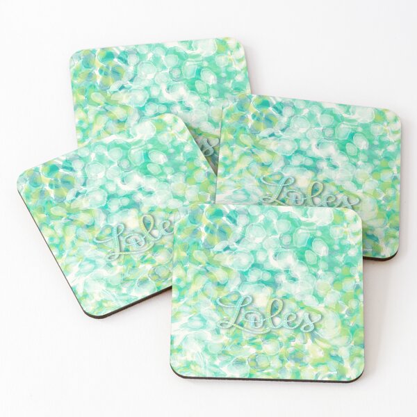 Item preview, LOLES - Personalized watercolor design with the name of LOLES, in green, blue and lime. designed and sold by CristelDesign.