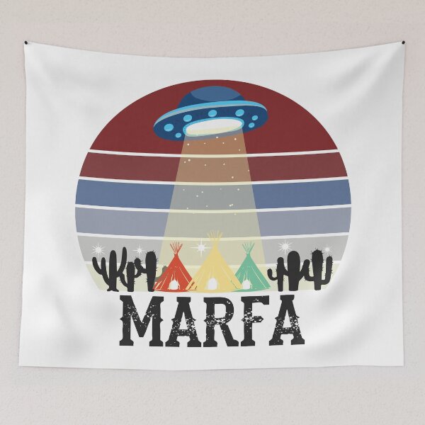 Item preview, Marfa TX Ghost Lights Festival UFO Texas Art designed and sold by alltheprints.
