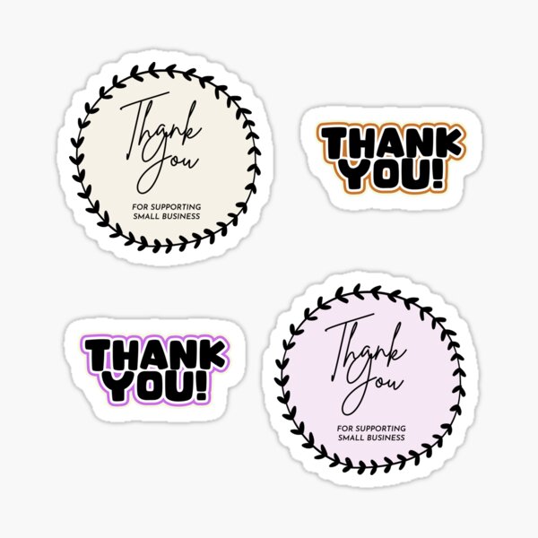 Thank You Stickers. Small business stickers