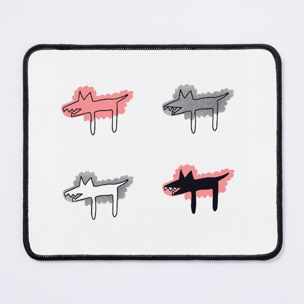 Item preview, Wolves in sheeps' clothing pink fluffy angry white black teeth designed and sold by marie-inks.