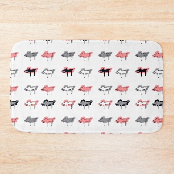 Item preview, Wolves in sheeps' clothing pink fluffy angry white black teeth designed and sold by marie-inks.