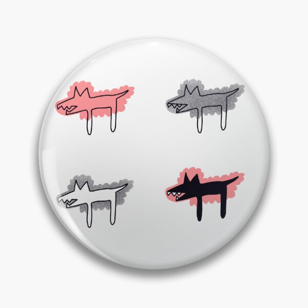 Item preview, Wolves in sheeps' clothing pink fluffy angry white black teeth designed and sold by marie-inks.
