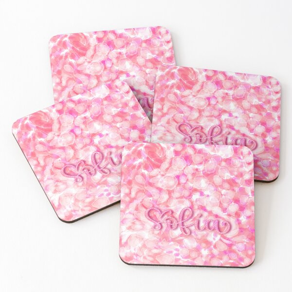 Item preview, SOFIA - Personalized watercolor design with the name SOFIA, in pink, coral and white. designed and sold by CristelDesign.