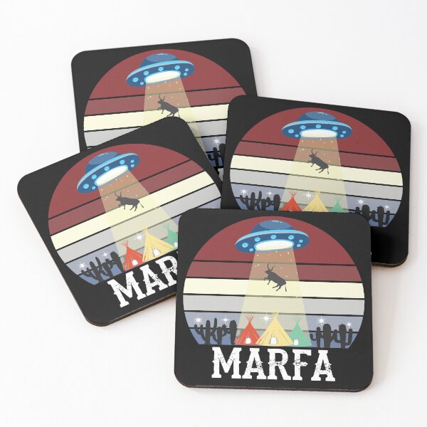 Item preview, Marfa Texas Ghost Lights Festival UFO Cow Abduction designed and sold by alltheprints.