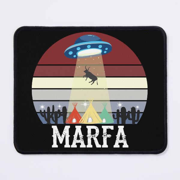 Item preview, Marfa Texas Ghost Lights Festival UFO Cow Abduction designed and sold by alltheprints.