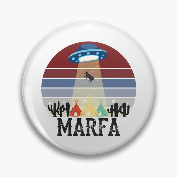 Item preview, Marfa Texas Ghost Lights Festival UFO Cow Abduction designed and sold by alltheprints.