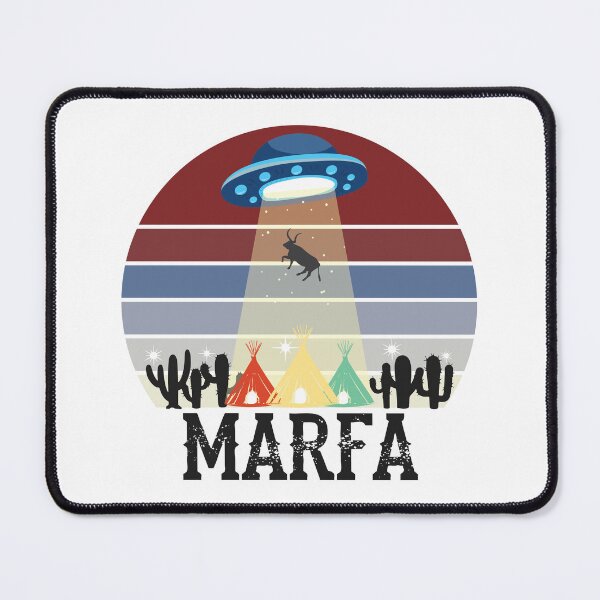 Item preview, Marfa Texas Ghost Lights Festival UFO Cow Abduction designed and sold by alltheprints.