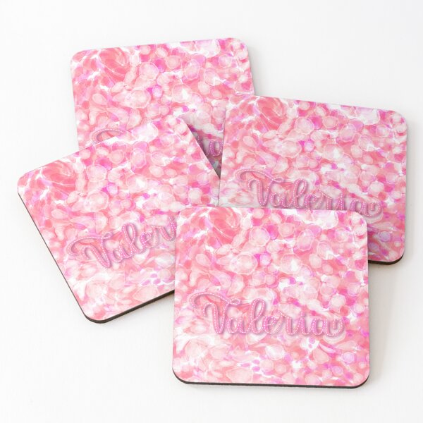 Item preview, VALERIA - Personalized watercolor design with the name of VALERIA, in pink, coral and white. designed and sold by CristelDesign.