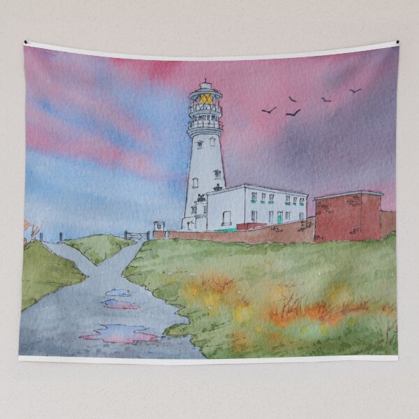 Item preview, Flamborough Head Lighthouse at sunset. designed and sold by John Ray.