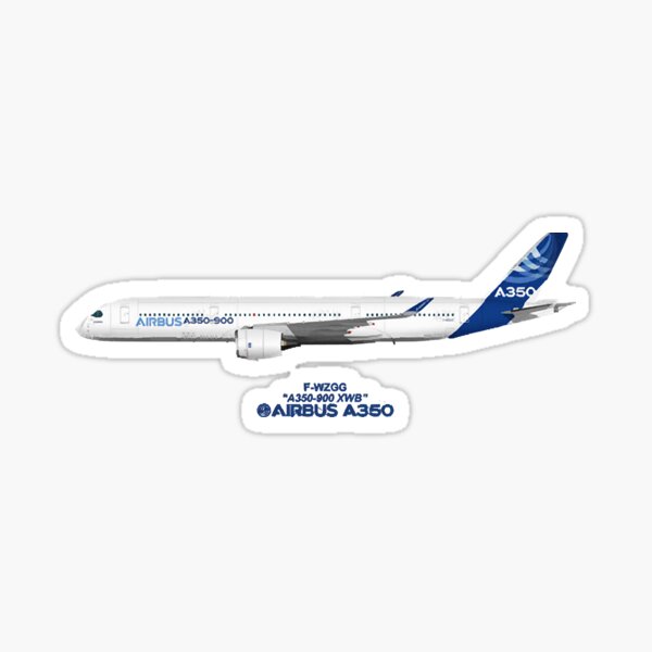 Airbus A350 TAM aircraft round sticker 