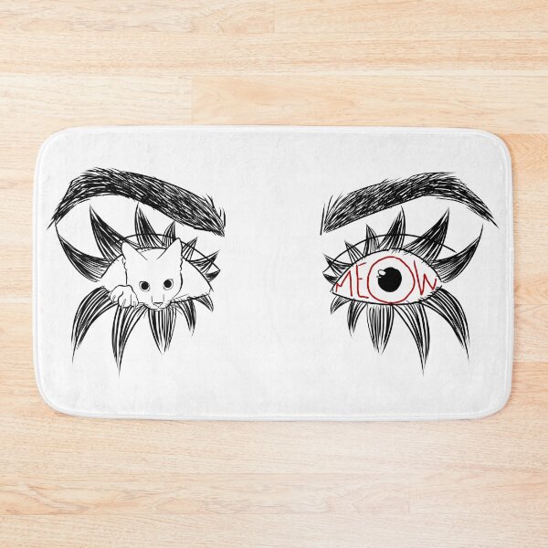 Item preview, Cat Eyes Sketchy Black Red Meow Cat  designed and sold by marie-inks.