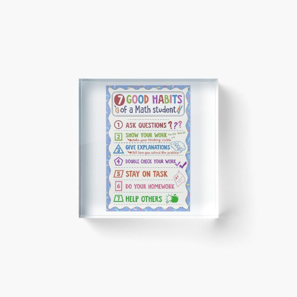 Item preview, Math 7 good habits of a math student Back to school designed and sold by Sineure98.