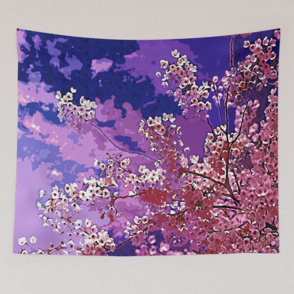 Item preview, Blooming cherry tree, color print designed and sold by artdragongift 15.