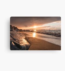 Rays of light at sunset Canvas Print