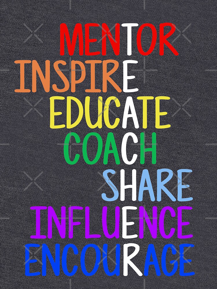 Teacher Meaning Mentor Inspire Educate Coach Share by JapaneseInkArt
