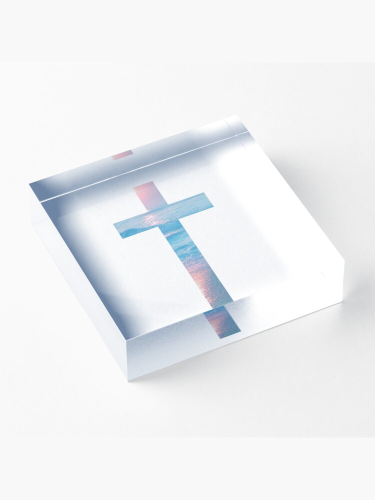 Alternate view of Christian Cross Acrylic Block