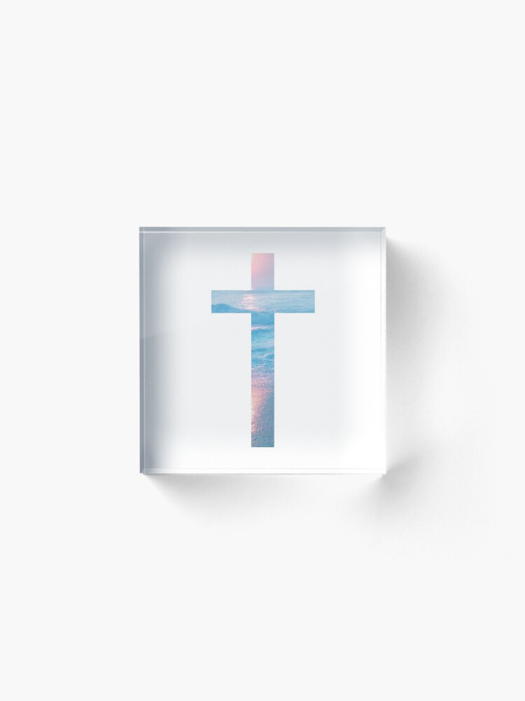 Alternate view of Christian Cross Acrylic Block