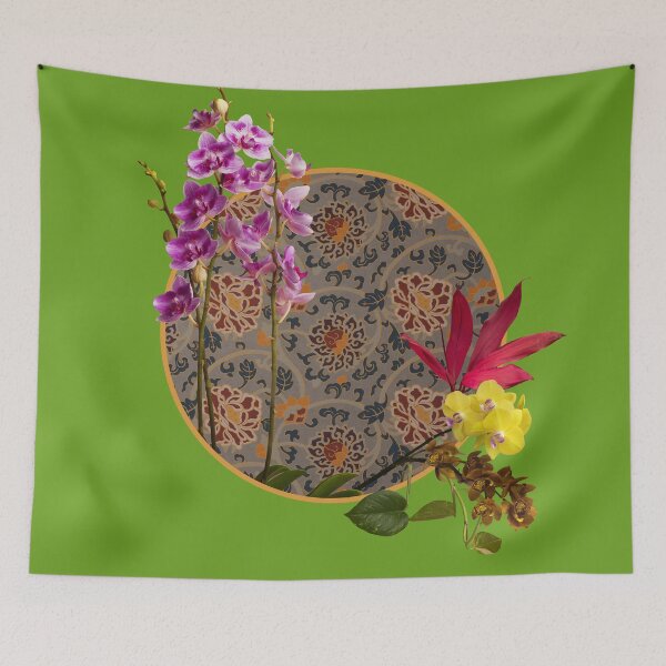 Item preview, Round Window Green designed and sold by flowerlibrary.