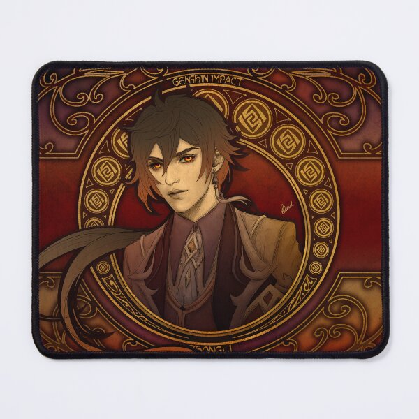 Item preview, Fanart: Zhongli from Genshin Impact in Art Nouveau style designed and sold by AlexaelArtworks.
