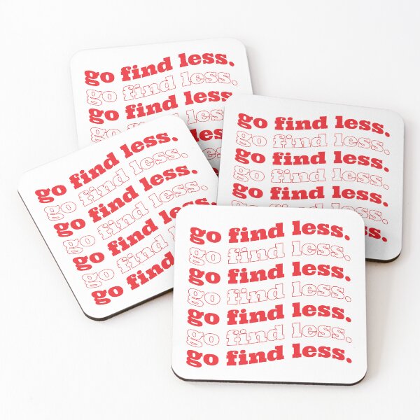 Item preview, Go Find Less Elyse Myers Inspired Design Red Repeating Wave Effect Street Style Typography designed and sold by TheMugsZone.