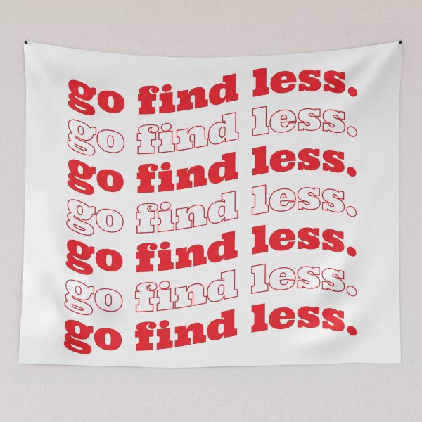 Item preview, Go Find Less Elyse Myers Inspired Design Red Repeating Wave Effect Street Style Typography designed and sold by TheMugsZone.