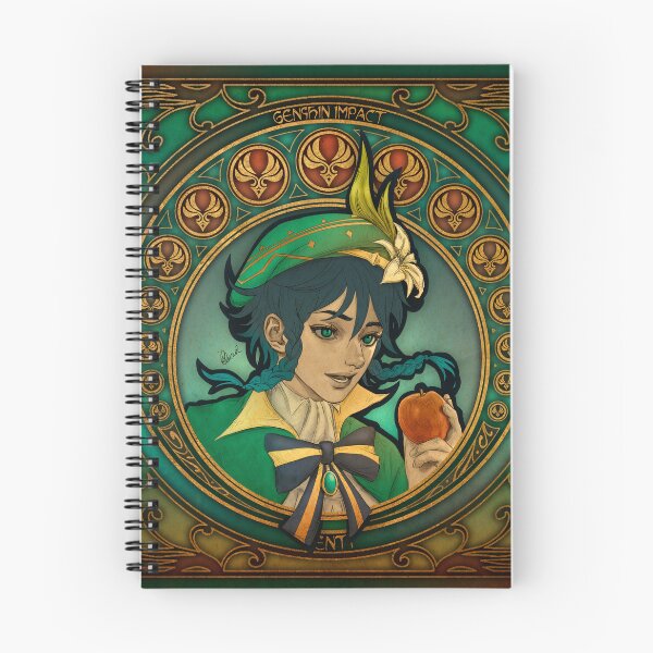 Item preview, Fanart: Venti from Genshin Impact in Art Nouveau style designed and sold by AlexaelArtworks.