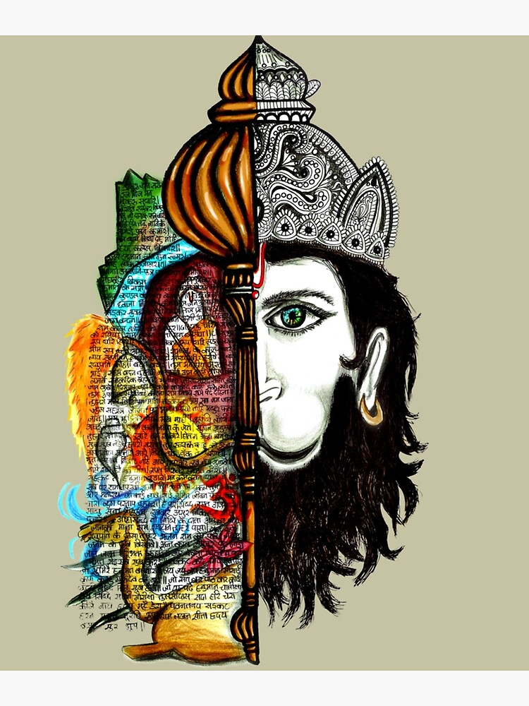 God of Power Hanuman Drawing by Sudhanshu Kumar | Saatchi Art