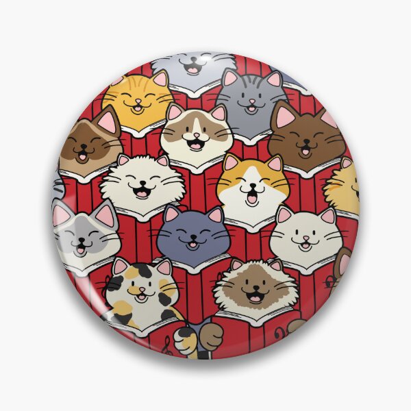 Item preview, Cute Cat Choir Singers - Cartoon Cat Chorus Crowd - Singing Cats designed and sold by Jazznote.