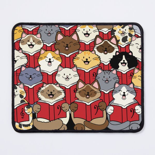 Item preview, Cute Cat Choir Singers - Cartoon Cat Chorus Crowd - Singing Cats designed and sold by Jazznote.