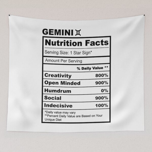 Item preview, Gemini Chart   designed and sold by MemeTherapy.