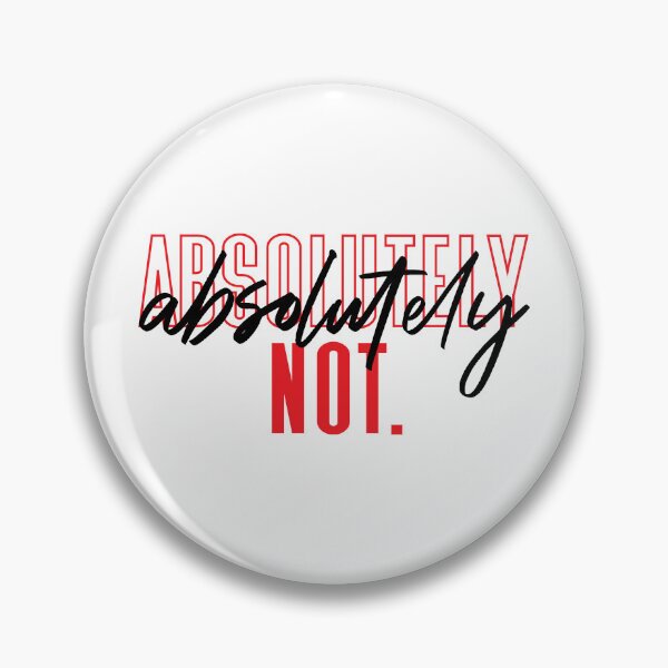 Item preview, Absolutely Not Elyse Myers Inspired Design Red Bold Text and Black Cursive Text Typography designed and sold by TheMugsZone.