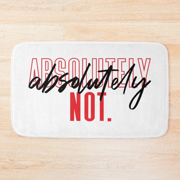 Item preview, Absolutely Not Elyse Myers Inspired Design Red Bold Text and Black Cursive Text Typography designed and sold by TheMugsZone.