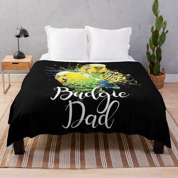 Item preview, Color Splatter Budgie Parrot Dad Black designed and sold by Alienphysique.