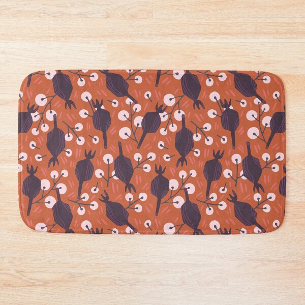 Item preview, Dark rosehip berries on a terracotta red background designed and sold by NataKutyavina.