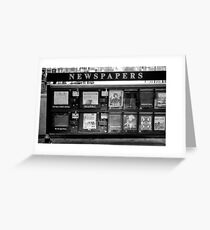 Newspapers Greeting Card