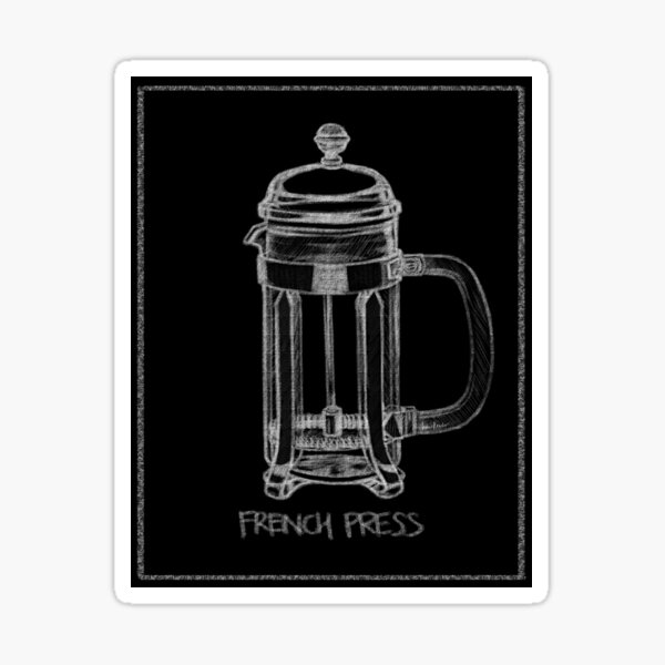 French Press Sticker for Sale by Bruno Ueno