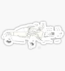 Back to the Future Delorean | Cars | Cult Movies Sticker