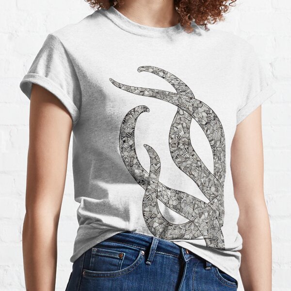 Black and White Tentacles Classic T-Shirt