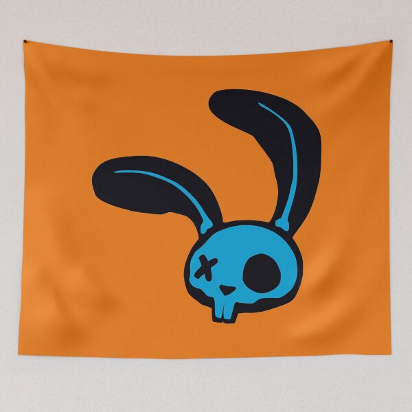 Item preview, Blue Punk Bunny Skull Graphic designed and sold by iscaStudioArt.