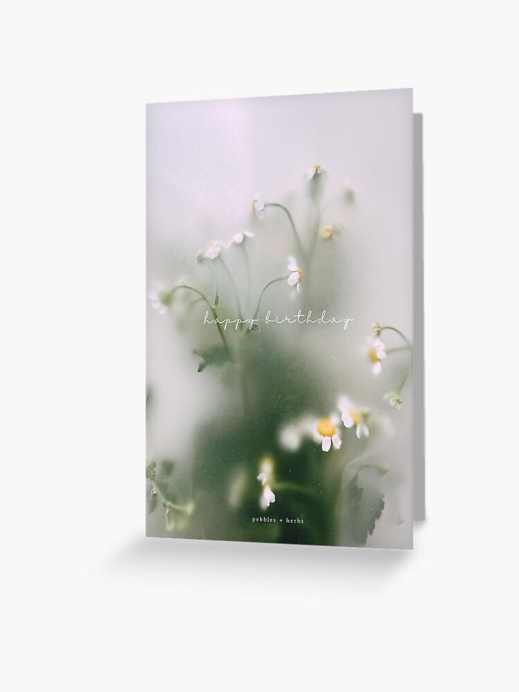 Thumbnail 1 of 2, Greeting Card, darling chamomile // Happy Birthday designed and sold by pebblesandherbs.