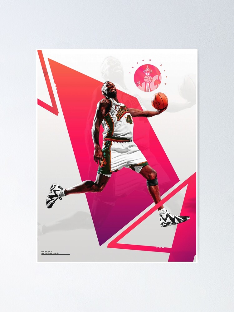 Shawn Kemp Retro Basketball Trading Card Design Poster for Sale by  acquiesce13